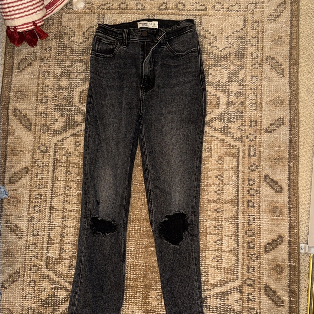 Abercrombie straight ultra high rise